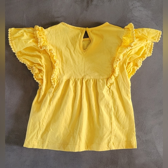 Girl's Size 6 Zara Yellow Top - Picture 6 of 6